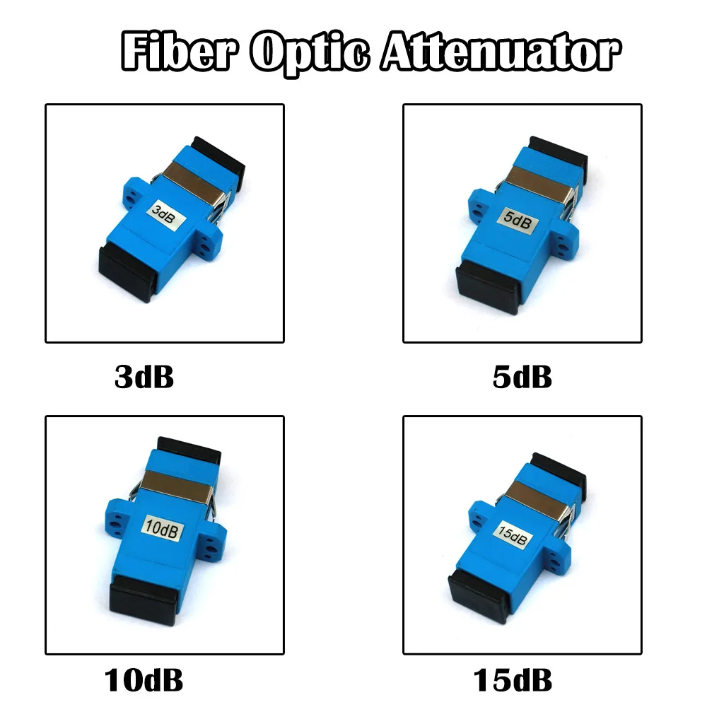 10 шт./лот SC фиксированного фланец волокно-оптический аттенюатор 3dB 5dB 10dB 15dB SM