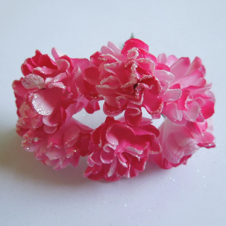 WedFavor 144pcs 4cm Glittered Artificial Chrysanthemum Handmade Mulberry Paper Flowers For Scrapbooking Wedding Cardmaking | Дом и сад