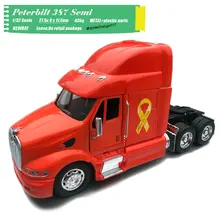 NEWRAY 1/32 весы модели грузовиков игрушки Peterbilt 387 грузовых