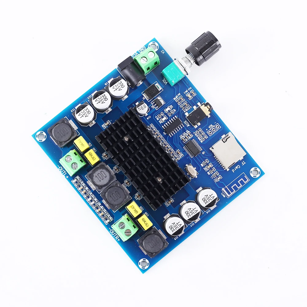 TPA3116 Bluetooth цифровой Мощность Плата усилителя BLE5.0 2*100W AUX Стерео TF карты Вход