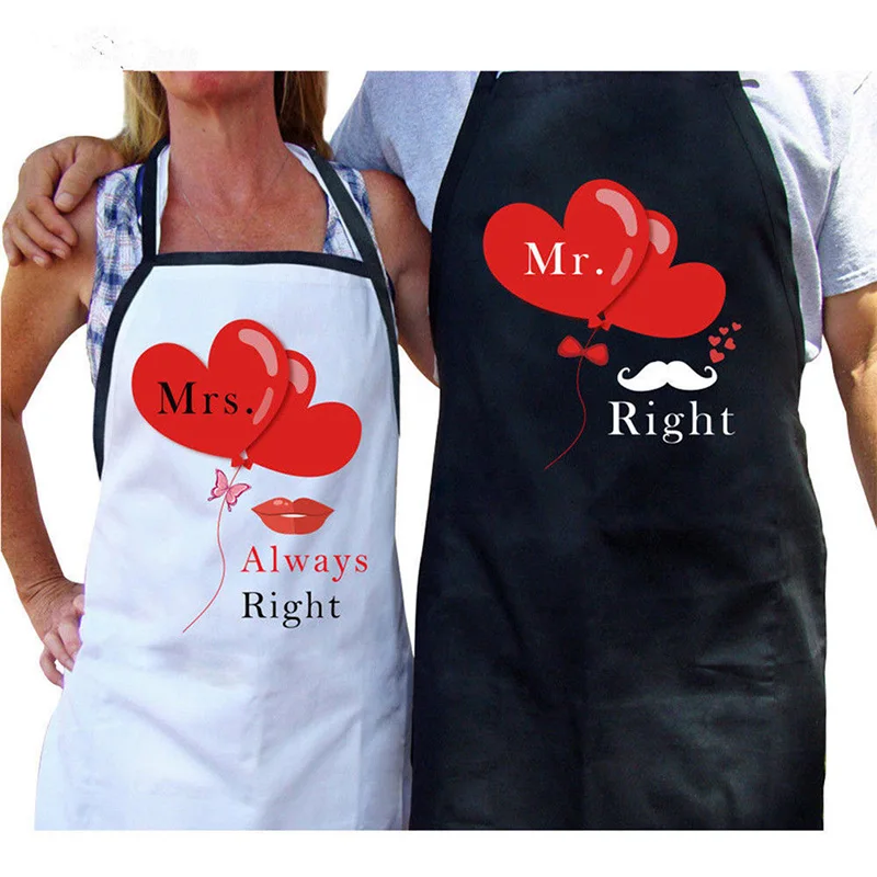 

Kitchen Apron Set Wedding Favors and Gifts Mr. and Mrs. Aprons Couple Aprons Sleeveless Anti-oil Apron Wedding Party Gifts
