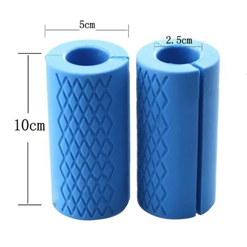 

1 Pair Dumbbell Fat Barbell Grips Thick Bar Handle Pull Up Weightlifting Support Silicon Anti-Slip Protect Pad For Body Building