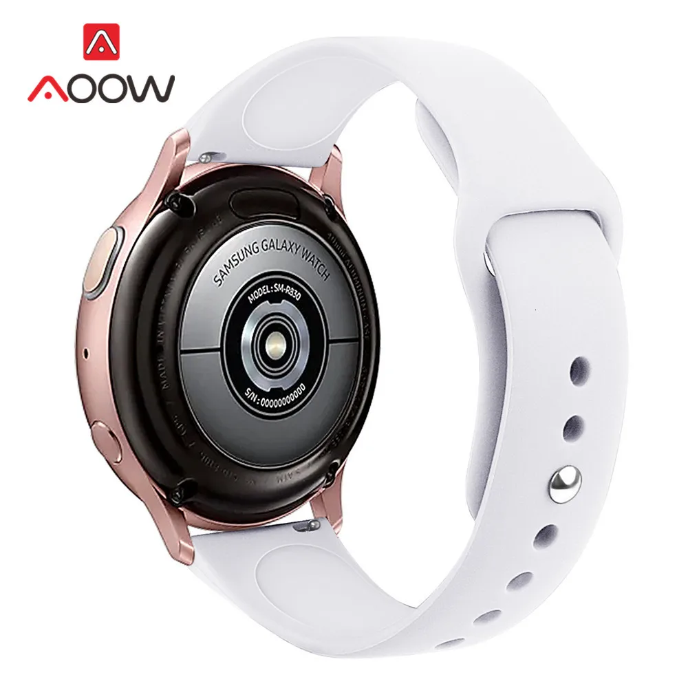 20 мм 22 мм силиконовый ремешок для samsung Galaxy Watch Active 2 40 мм 44 мм 42 мм gear S2 S3 Active2 Amazfit huawei браслет Band Correa
