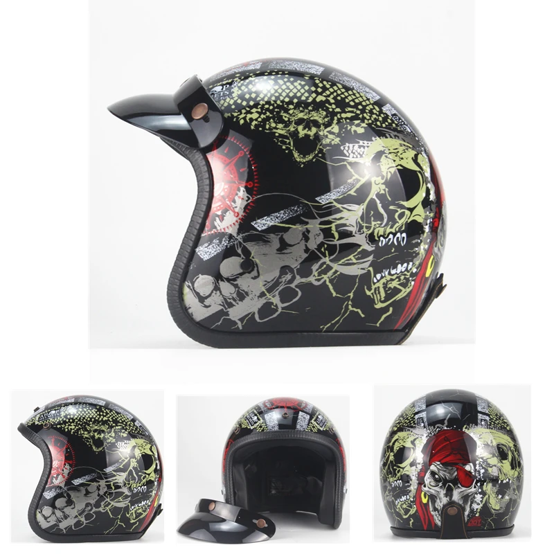 Мотоциклетный шлем в стиле ретро винтажный немецкий для мотокросса