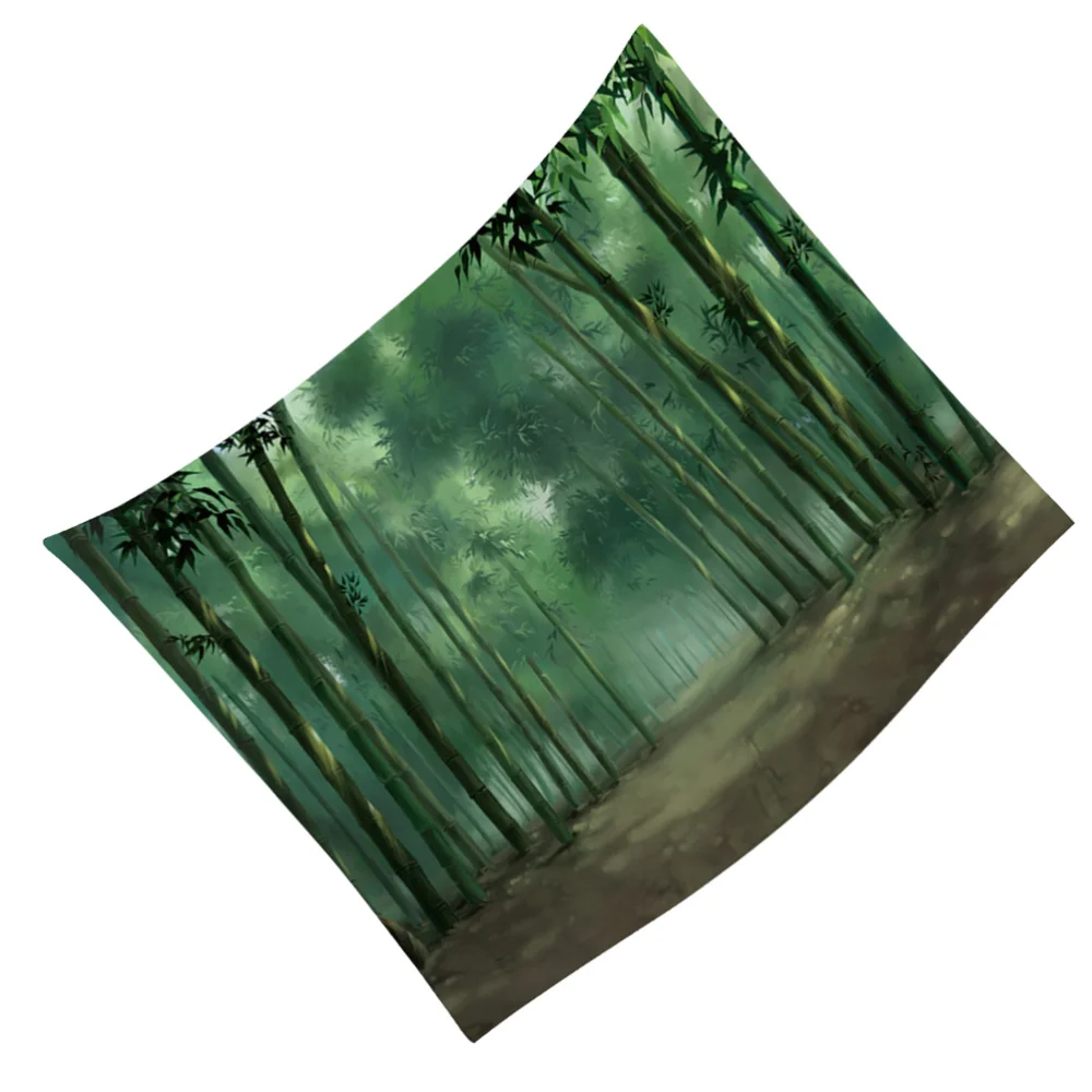 

1Pc 90x70cm Green Scenery Tapestry Cloth Hanging Blanket Delicate Unique Landscape Backdrop Portable Beach Towel