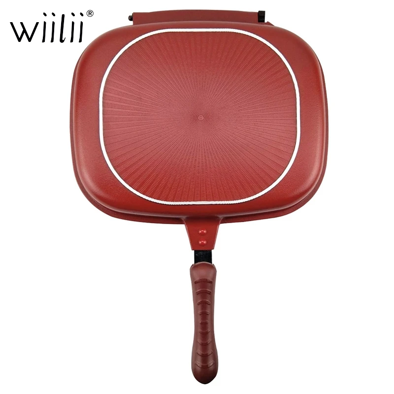 Сковорода сковородная двусторонняя для домашней кухни с антипригарным