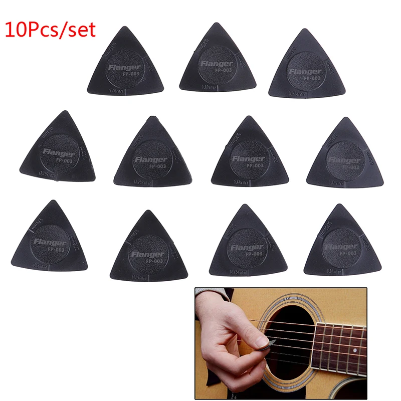 

10pcs 3-in-1 Multi-thickness Acoustic Guitar Picks One Pick with 3 Thickness(0.5mm + 0.75mm + 1.0mm) Guitar Parts & Accessories