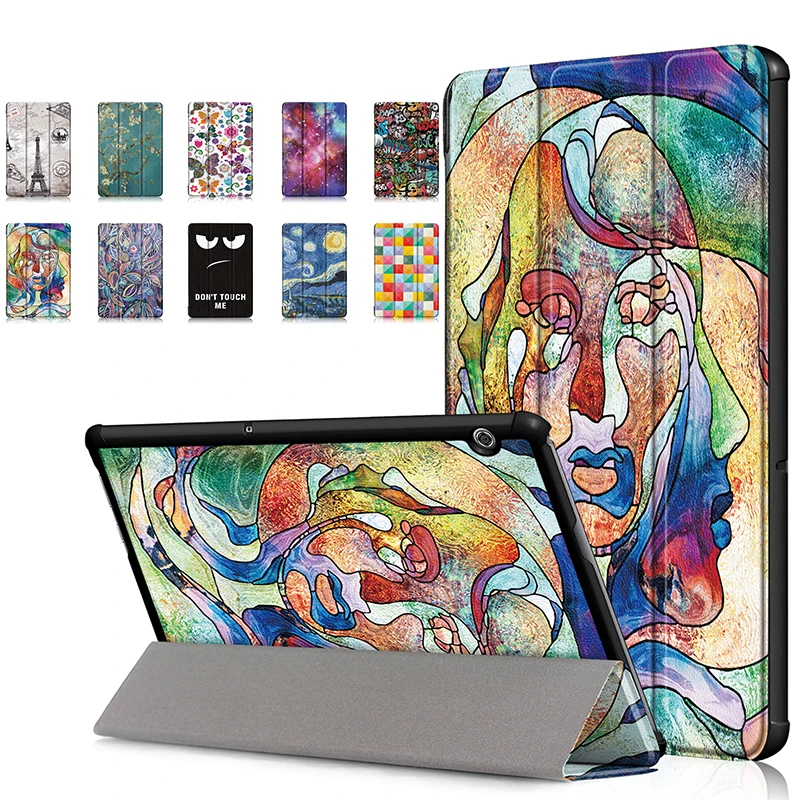 Чехол для Huawei MediaPad T5 10 дюймов искусственная кожа подставка планшета чехол Media Pad +