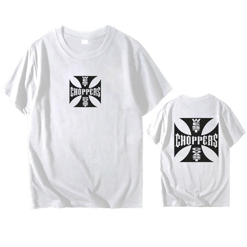 Женская модная футболка Мужская с принтом западного побережья круглым вырезом