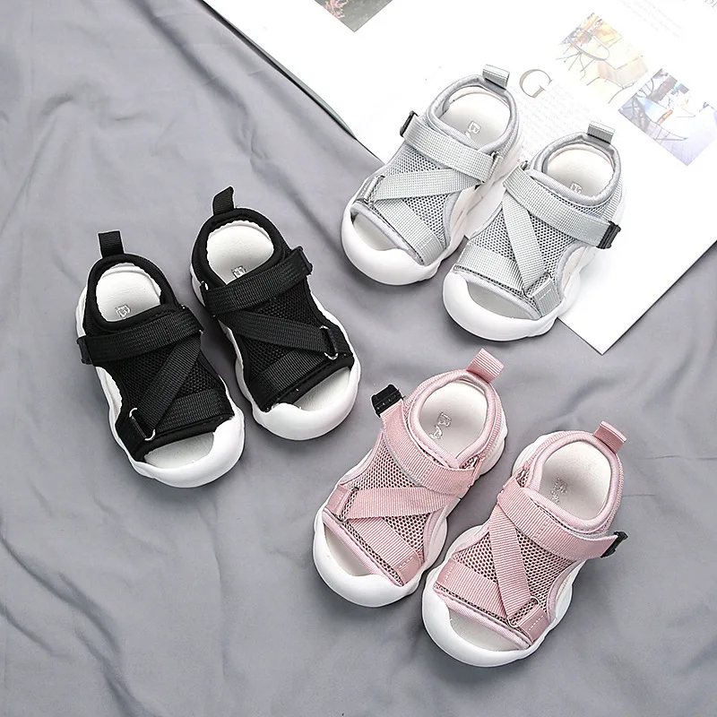 2020 летние детские сандалии для младенцев Нескользящая дышащая мягкая детская