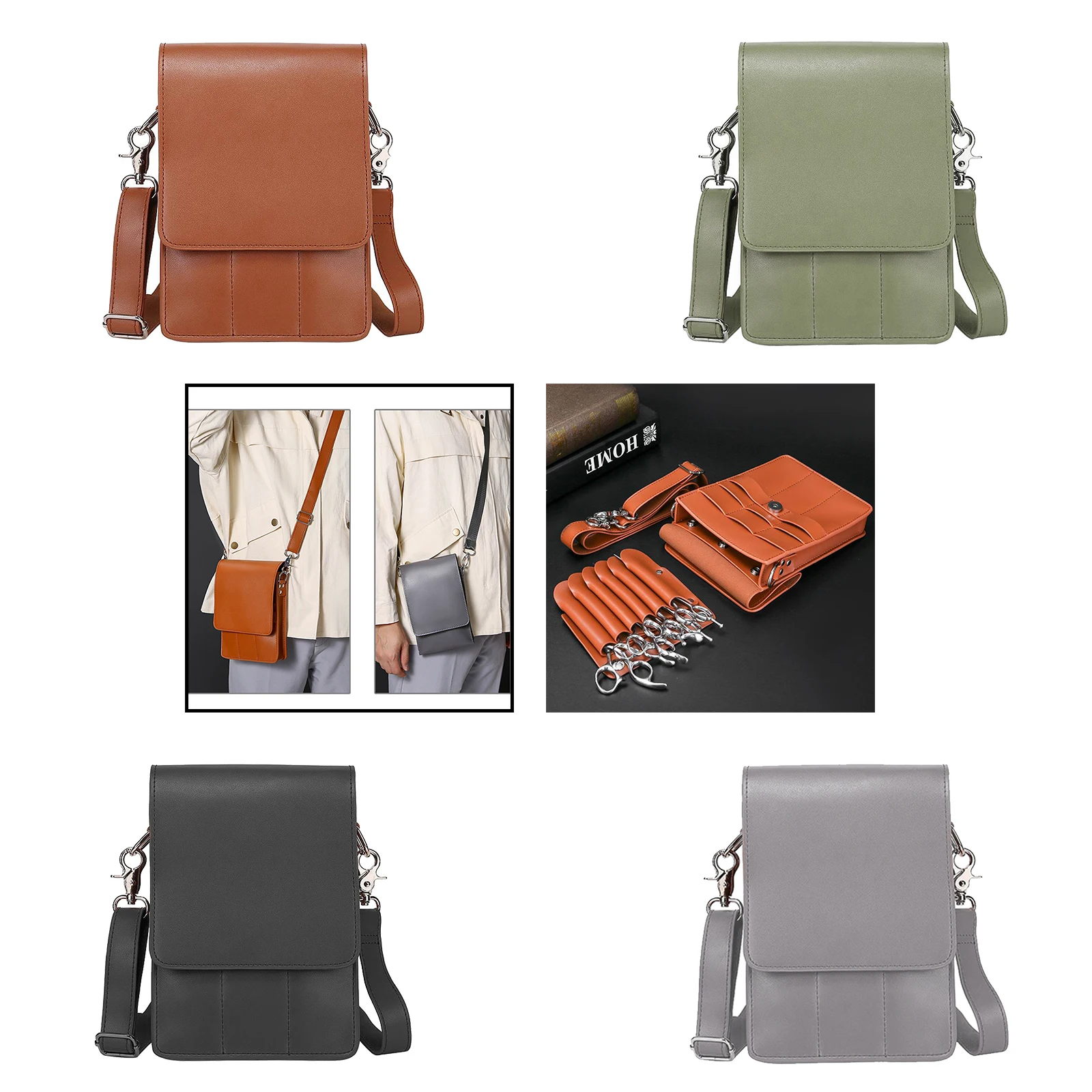 

Hairdressing Scissor Pouch Holster Waist Bag Belt, Large Capacity Inside: Store