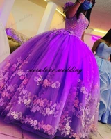 stunning lace applique quinceanera dress flowers beads sweet 16 dress crost back masquerade prom party gowns