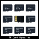 10 шт.лот 16 ГБ 8 ГБ 4G 2 ГБ 1 ГБ 512 МБ 256 Мб 128 МБ TF карта миниатюрная карта памяти безопасная цифровая карта памяти с небольшой емкостью
