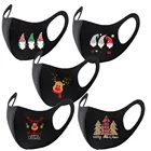 Рождественский стирающийся тюрбан с рисунком, стильный многоразовый, черный, 2021