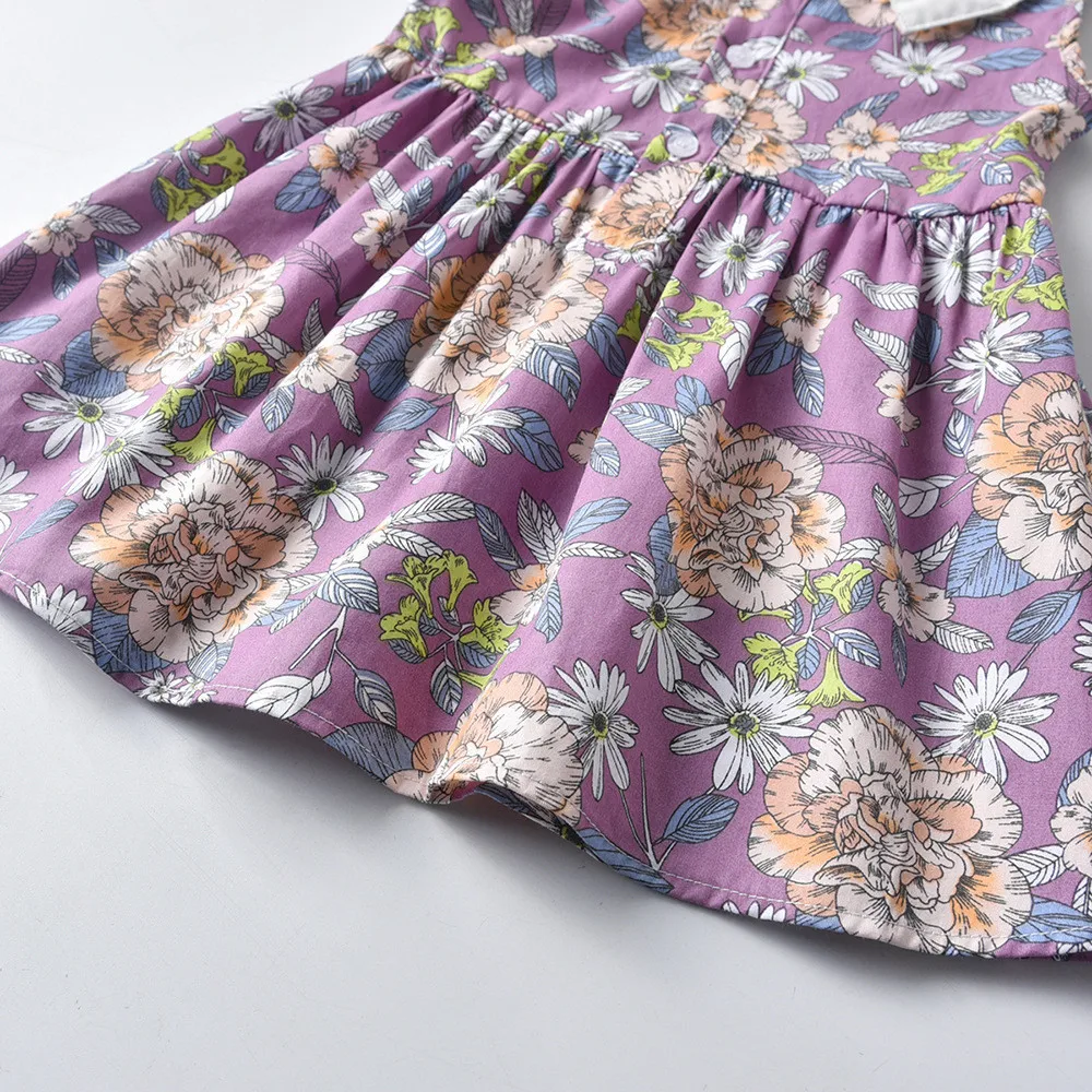 2021 летнее платье без рукавов для девочек детские повседневные платья с цветочным