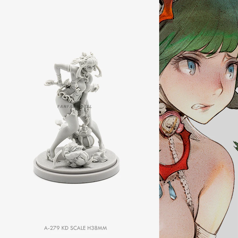 

38MM Resin model kits figure beauty colorless and self-assembled A-279