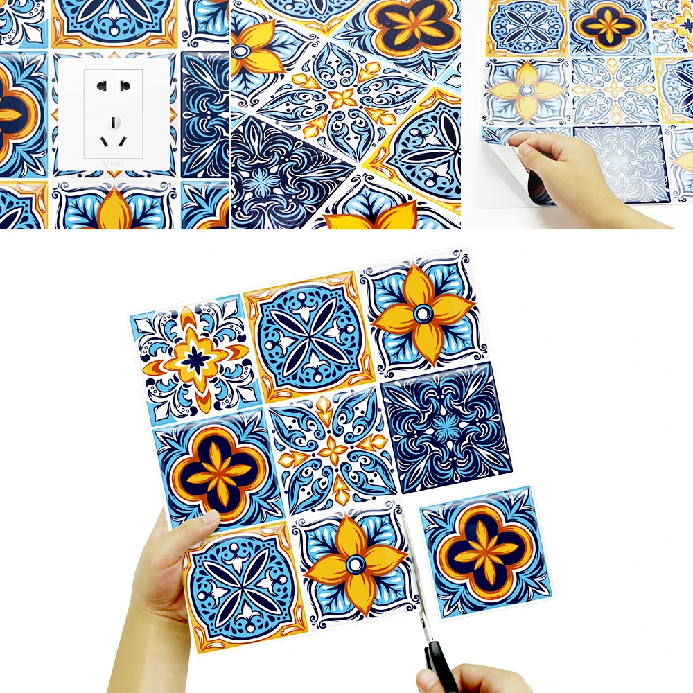 Cocotik 1" x 12" кухня щитка плитки пилинг и палка наклейки на стену, 10 листов/упаковка