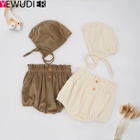 2020 autumn baby shorts newborn toddlers winter pants bubble bloomers baby girls pantalones cortos photography outfit hat set