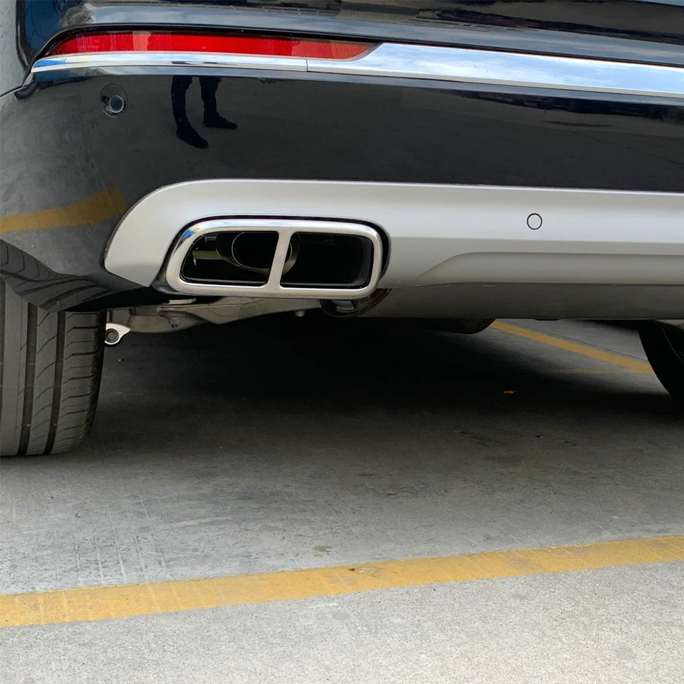 Задний двойной глушитель выхлопной трубы крышка из нержавеющей стали Задняя