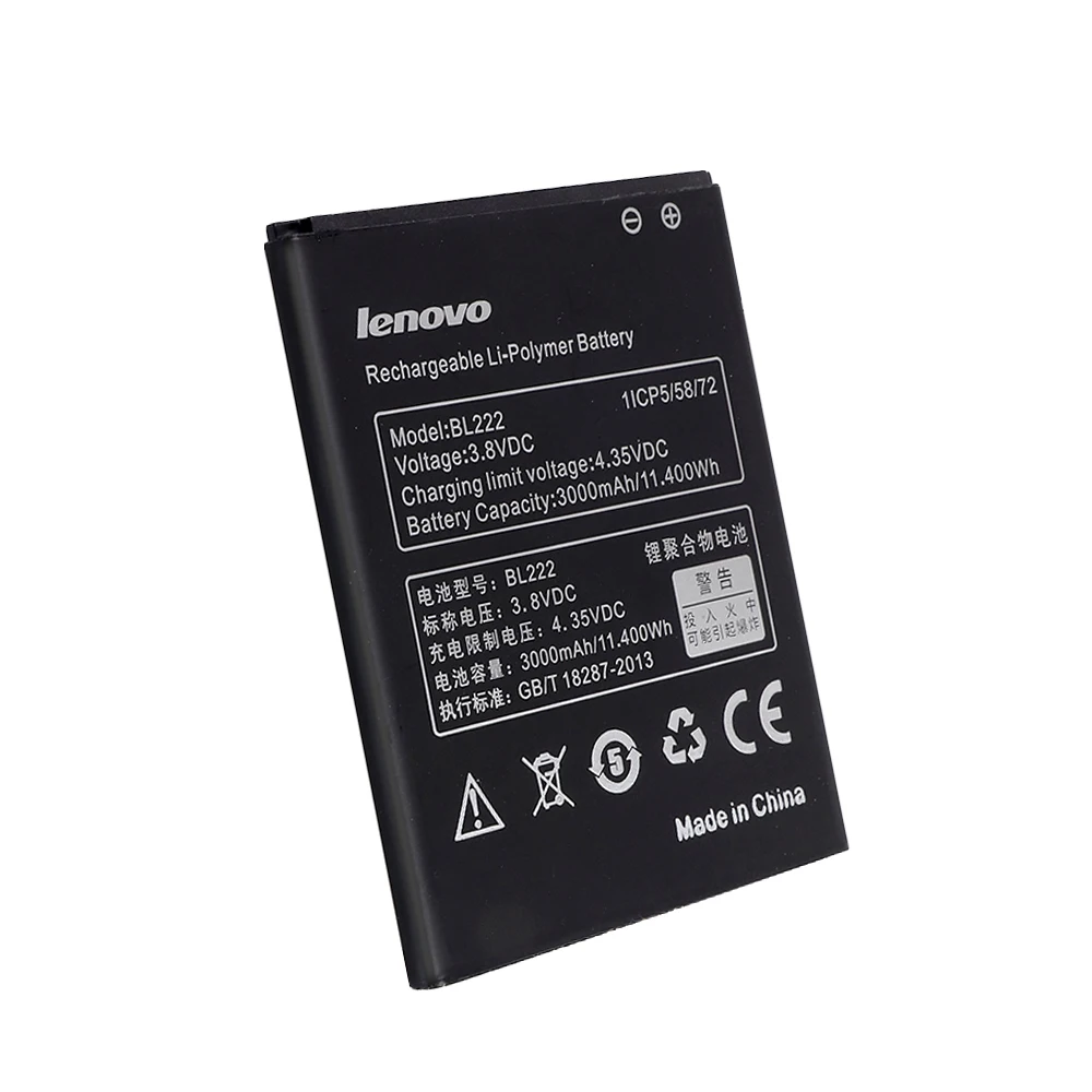 100% Оригинальный аккумулятор BL222 для Lenovo S660 S668T 3000 мАч перезаряжаемая литий