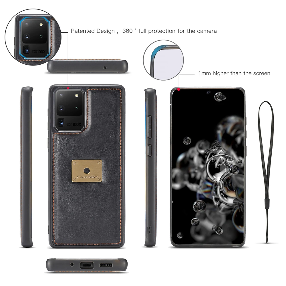 Кожаный чехол для Samsung Galaxy S20 Ultra S10E Note 10 S10 S9 S8 Plus Магнитный кошелек флип-чехол S 20 9 8