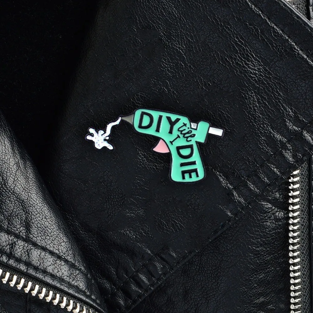 Креативная мультяшная брошь с пистолетом-распылителем модная сделай сам клеевым