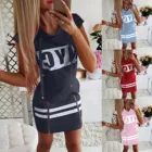 Женский модный пуловер на молнии с капюшоном и принтом, облегающее свободное платье с коротким рукавом