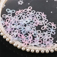 hollow sweet bowknot butterfly v106 abs imitation pearls mobile phone shell accessories diy handmade hair accessories 50pcs