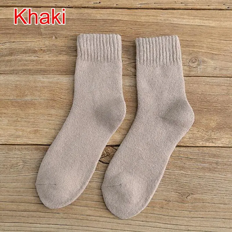 

1 Pair Of Socks Women And Man Winter Thickened Warm Terry Socks Ladies Tube Socks Floor Socks Imitation Rabbit Wool Towel Socks