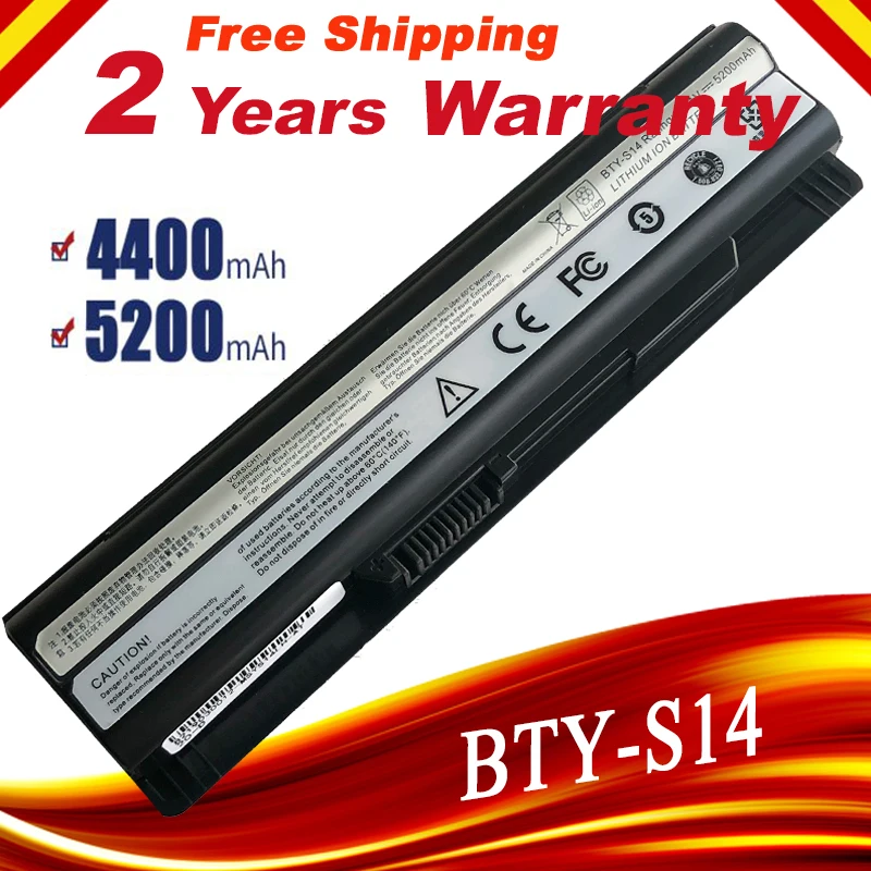 4400 мАч батарея для MSI BTY S14 S15 CR650 CX650 FR400 FR600 FR610 FR620 FR700 FX400 FX420 FX600 FX603 FX610 GE70 GE60 GE620|battery for