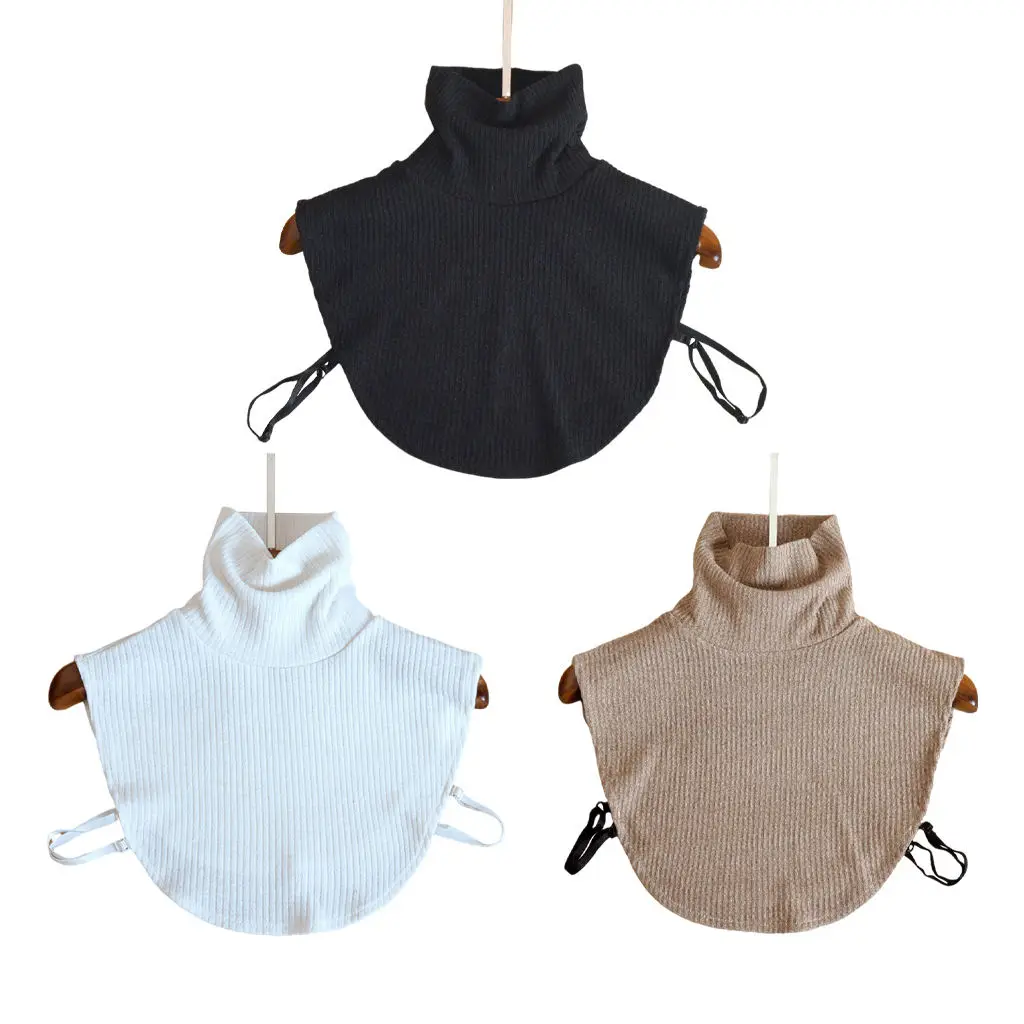 

Womens Lady Female Girls Fake Turtleneck Collar Half Shirt Knit Faux False Collar Clothes Formal Wear Coat Accessories