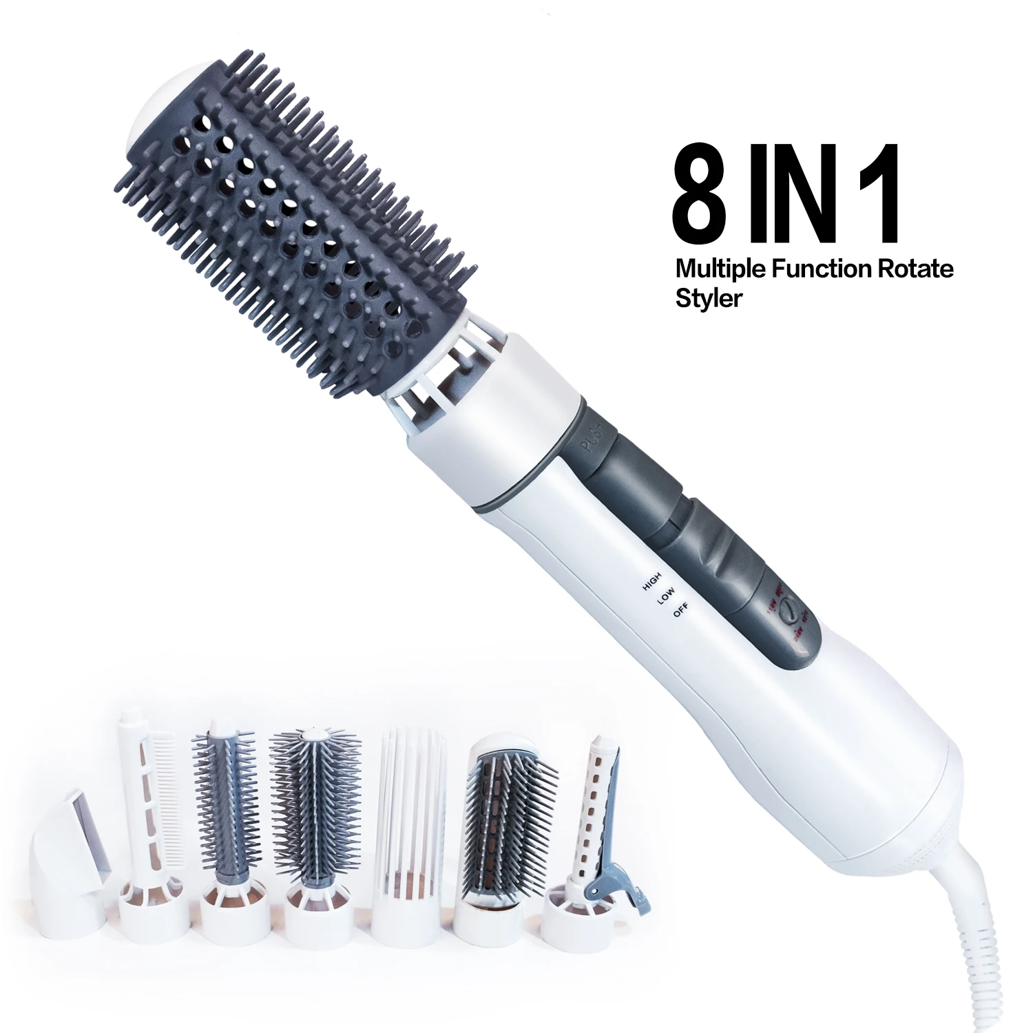 

Hot Air Brush Multifunctional 8 In 1 Electric Hair Blower Brush Hairdryer One Step Hair Dryer Volumizer Styler Curling Roller