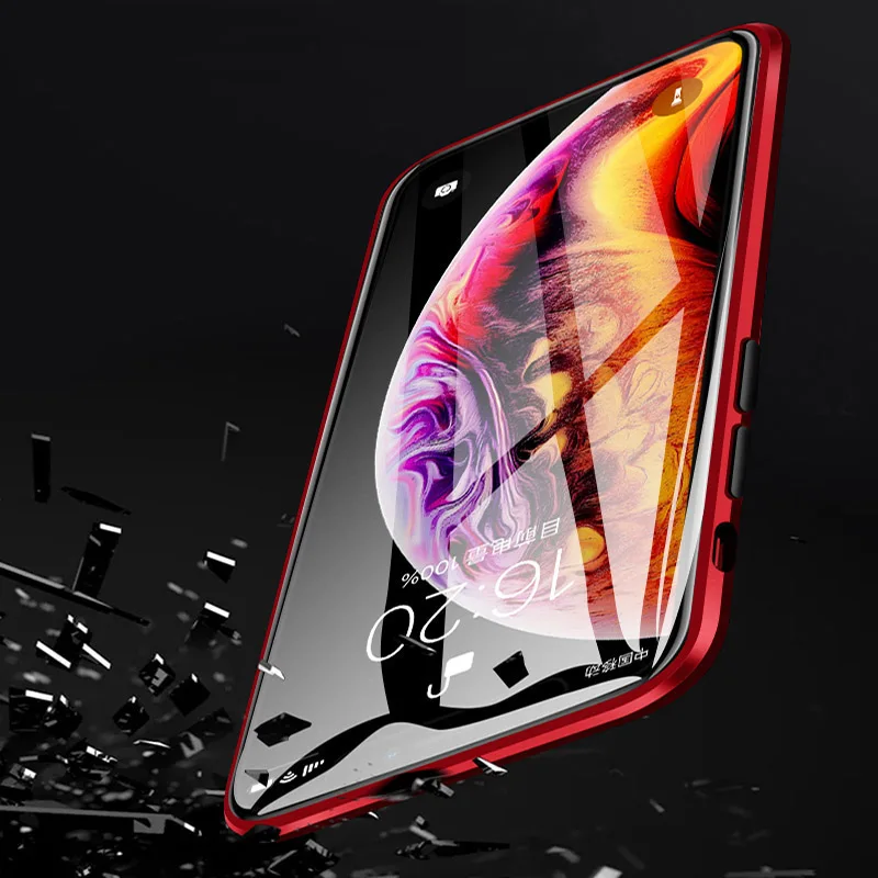 Металлический магнитный чехол для iPhone 11 Pro Max телефона XR 7 8 6 6S Plus X XS чехол|Сумки