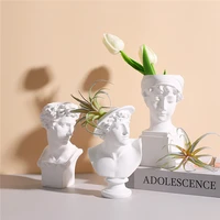 resin sculpture head flower pot nordic art plant pots figurines home decor macetas decorativas flowerpot garden accessories new