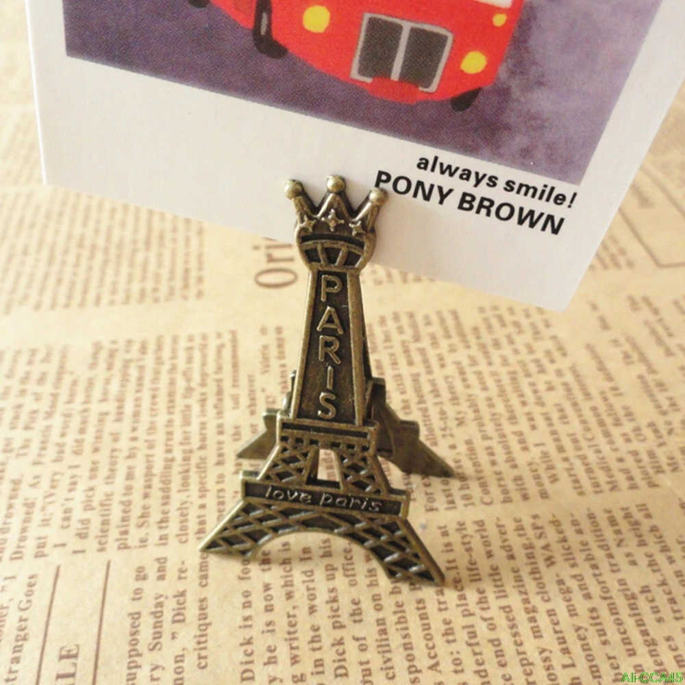

Effiel Tower Paris Metal Memo Paper Clips for Message Decoration Photo Office Supplies Accessories 1PC