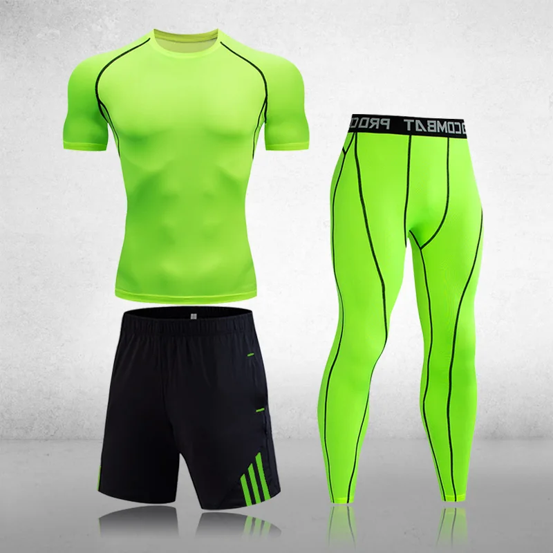 

Winter thermal underwear suit men quick-drying long-sleeved + short-sleeved sports suit thermal fitness underwear suit men