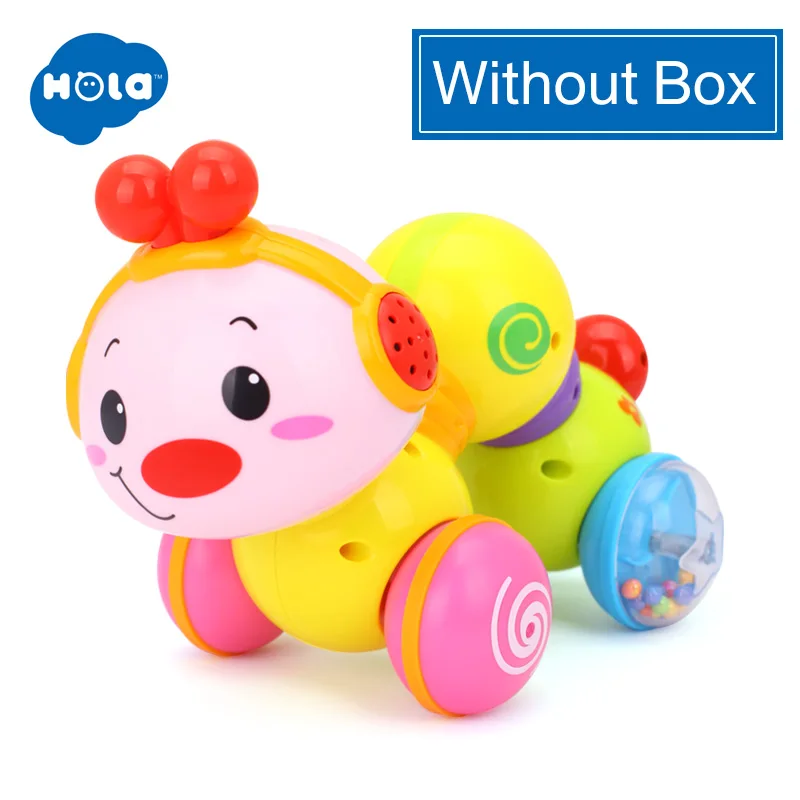 WITHOUT BOX HOLA 997 ползучий червь прекрасный музыкальный Brinquedos Bebe червь пресс функция с музыкой и светильник обучающие игрушки для детей - Цвет: WITHOUT BOX