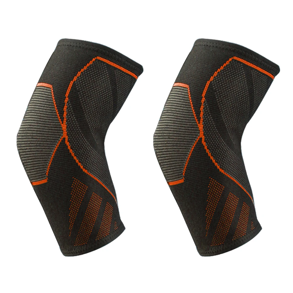 2 Pieces Orange REXCHI 1 шт. утягивающий налокотник Поддержка колодки эластичный бандаж для мужчин Женский Баскетбол Волейбол Фитнес протектор рукава - Цвет: 2 Pieces Orange