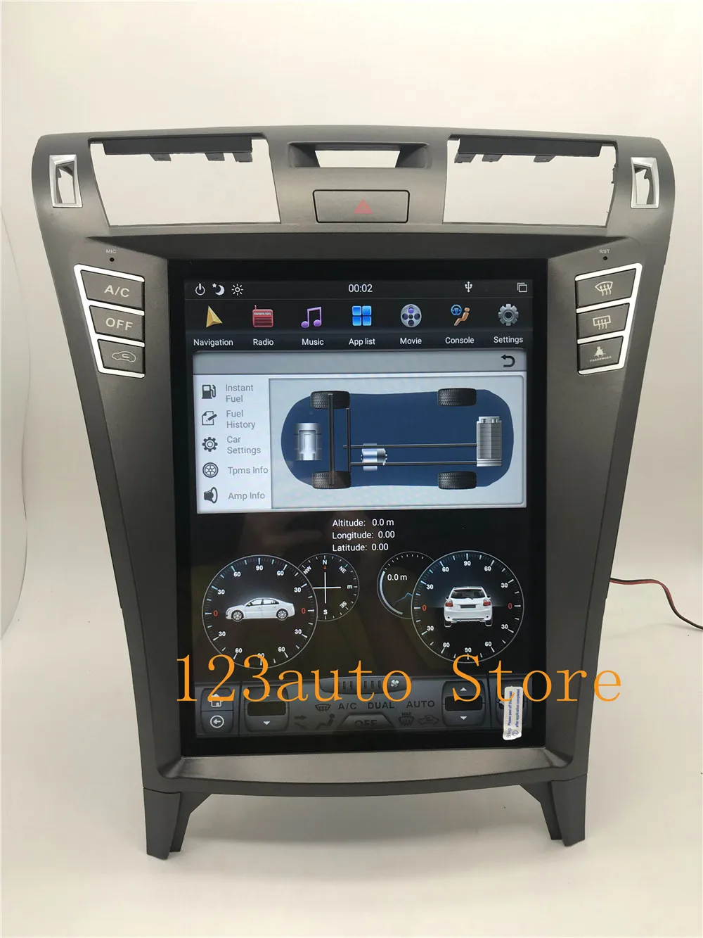 12,1 дюймов Вертикальный стиль Android 8,1 автомобильный DVD gps навигатор для lexus LS LS460 LS600 2006-2012 встроенный carplay HDMI AHD 7850IC ips