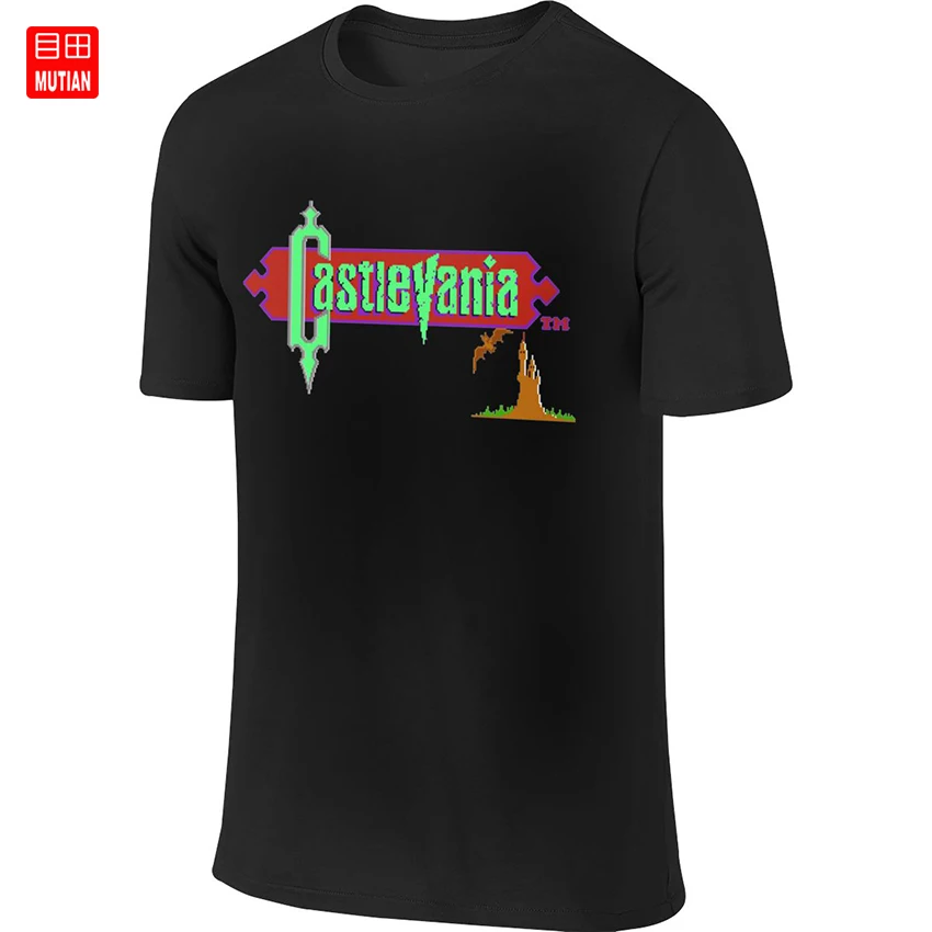 Для мужчин футболка кастлеванья вампиры ужас Охота 70s 80s видео игра Мягкий Топ