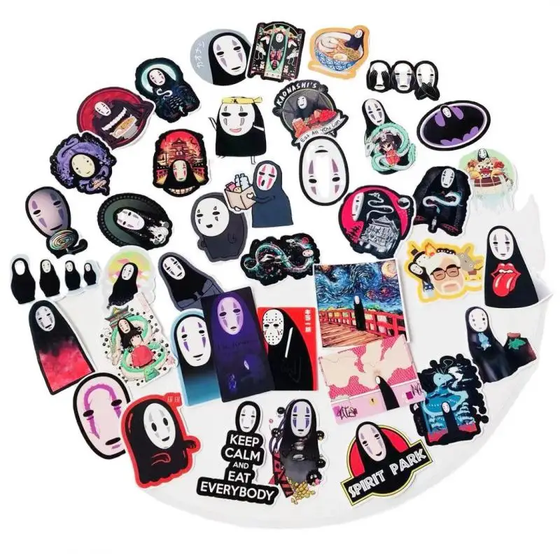 

40 шт. аниме стикеры s Kawaii Spirited Away No Face Man стикер Огино чихиро Миядзаки Хаяо стикеры для детей Techo Скрапбукинг