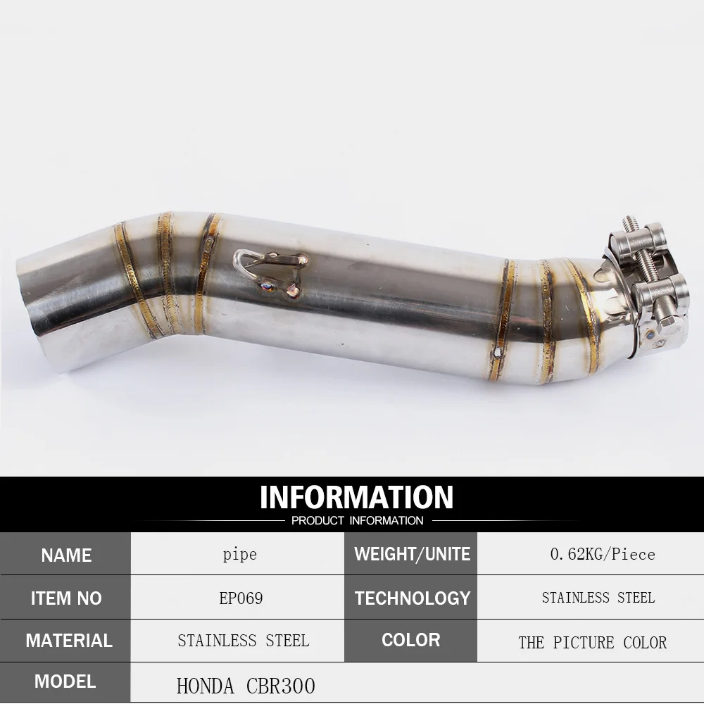 

Motorcycle Exhaust middle pipe connector for HONDA CBR300 Slip-On