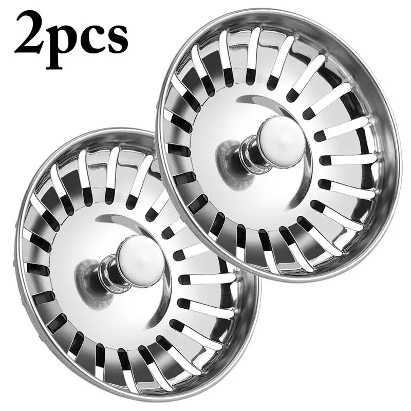 

2 шт ситечко для раковины Нержавеющая сталь сливная Раковина фильтр сливная система бытовой Кухня раковиной фильтр для слива, улавливатель...