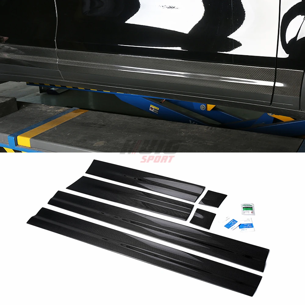 6 шт. сухое углеродное покрытие, боковая дверь, кузов автомобиля, крыло, наклейка, крышка, отделка, литье для Porsche Cayenne S GTS TURBO 9Y 0 2015 2016 2017