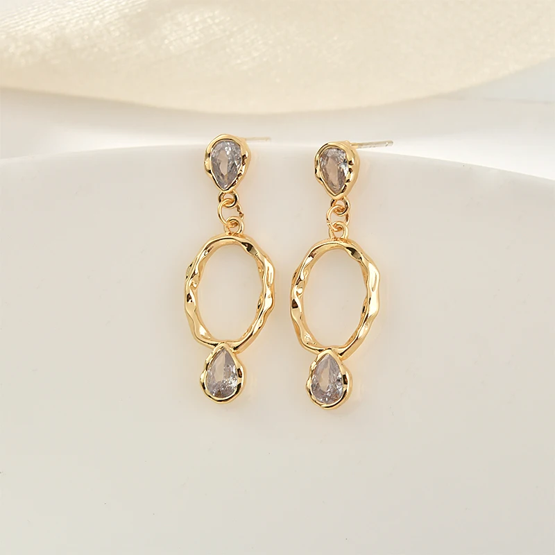 Покрытые медью 18k золото цвет барокко винтажные фасонные ветви циркониевые иглы