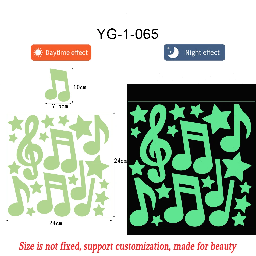 

Luminous Note DIY Wall Stickers Golw In The Dark Decor For Room Children's Room Bedroom Art Mural Peel & Stick Vinyl Wallpaper