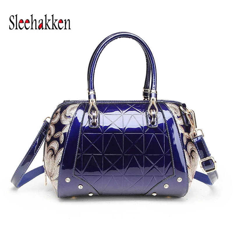 Западная посылка невесты глянцевая искусственная лакированная кожа