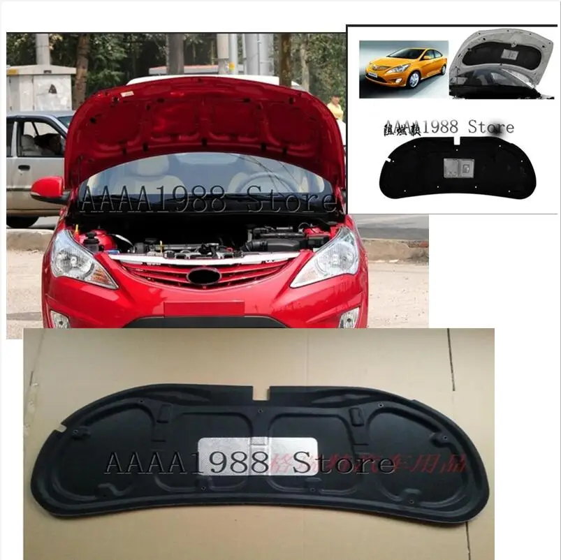 

2010 2012 2013 for Hyundai Solaris Verna Heat Sound Insulation Cotton Front Hood Engine Firewall Mat Pad Cover Noise Deadener