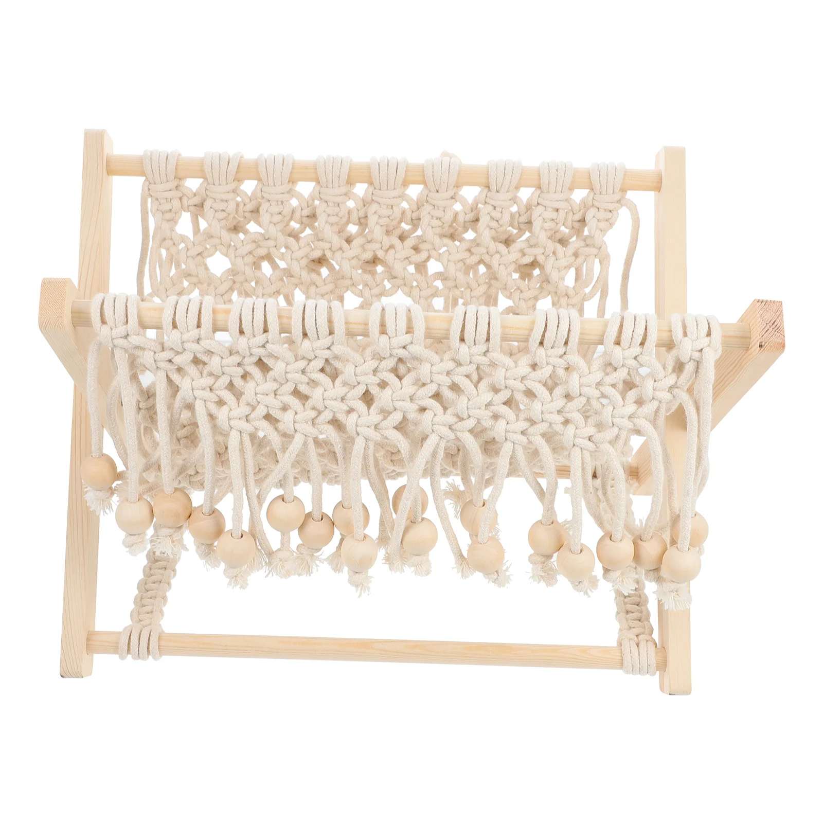 

1pc Magazine Storage Basket Nordic Style Sundries Rack Wood Book Storage Rack