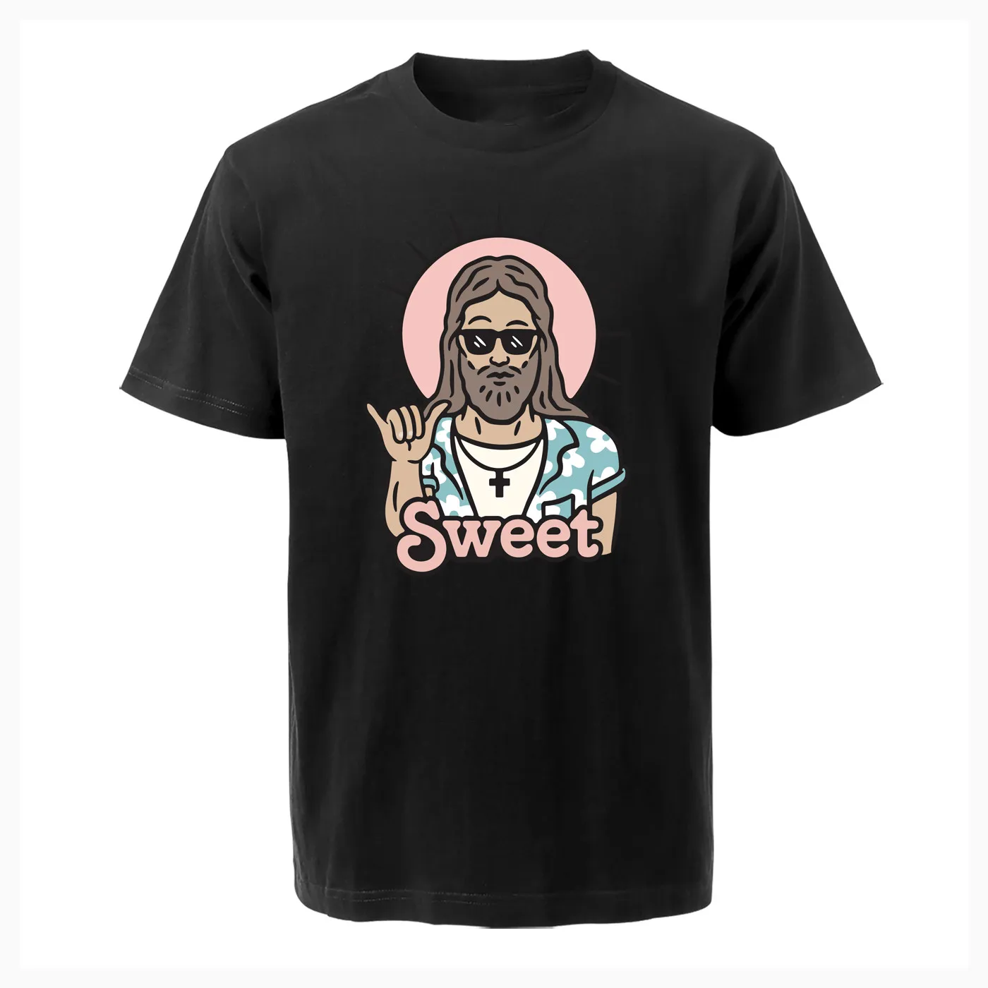 

Забавная Мужская футболка Jesus, Повседневная футболка с коротким рукавом, высокое качество, Harajuku, топы, футболки в стиле хип-хоп, модная мужск...